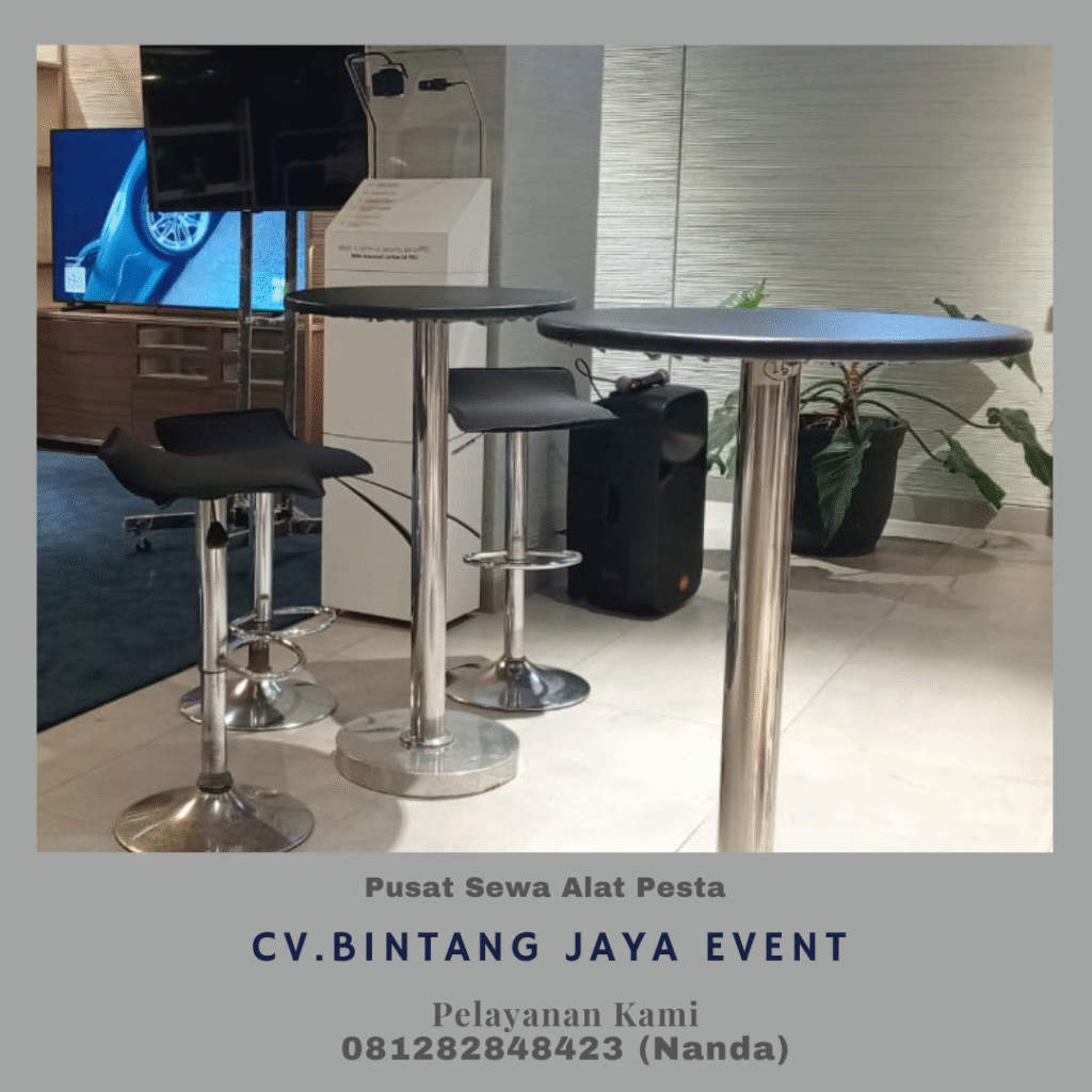 Sewa Barstool Hitam Meja Dan Kursi Kotak Di Tomang Jakarta