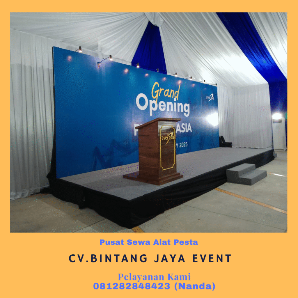 Sewa Panggung Backdrop Dan Podium Acrylic Di Bandung