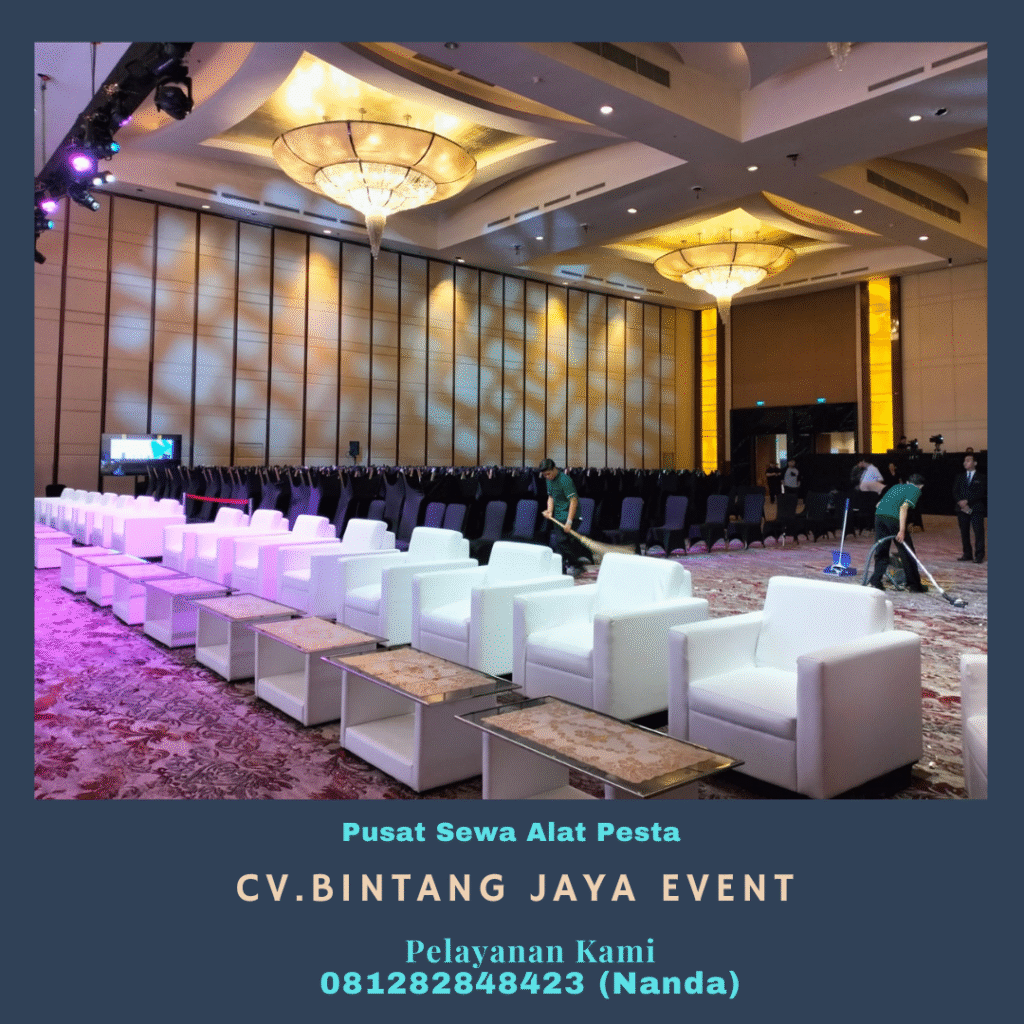 Sewa Sofa Meja Bar Dan Tirai Event Rizt Calton Jakarta