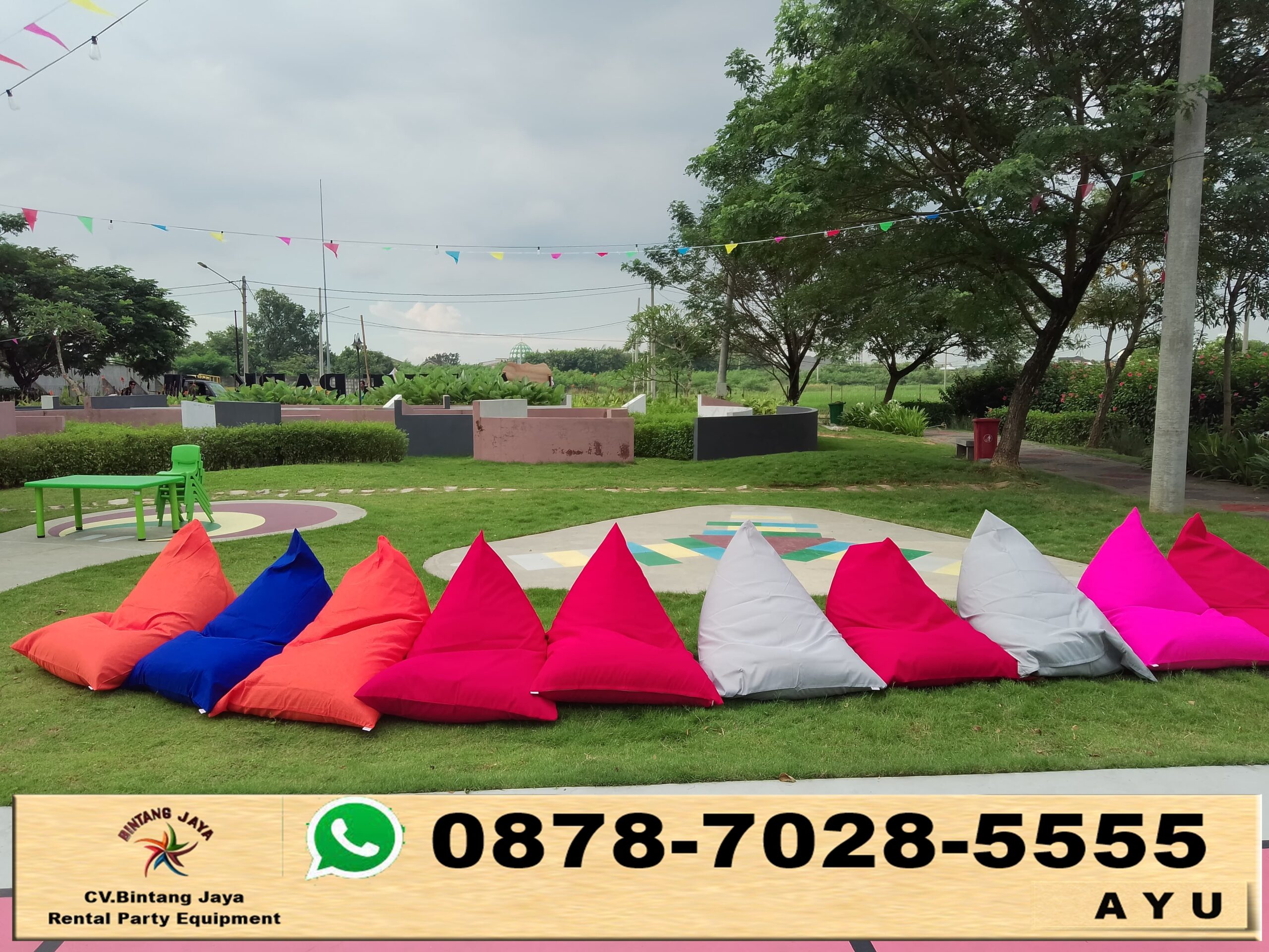 Jasa Sewa Bantal Styrofoam Bean Bag Berwarna Di Jakarta