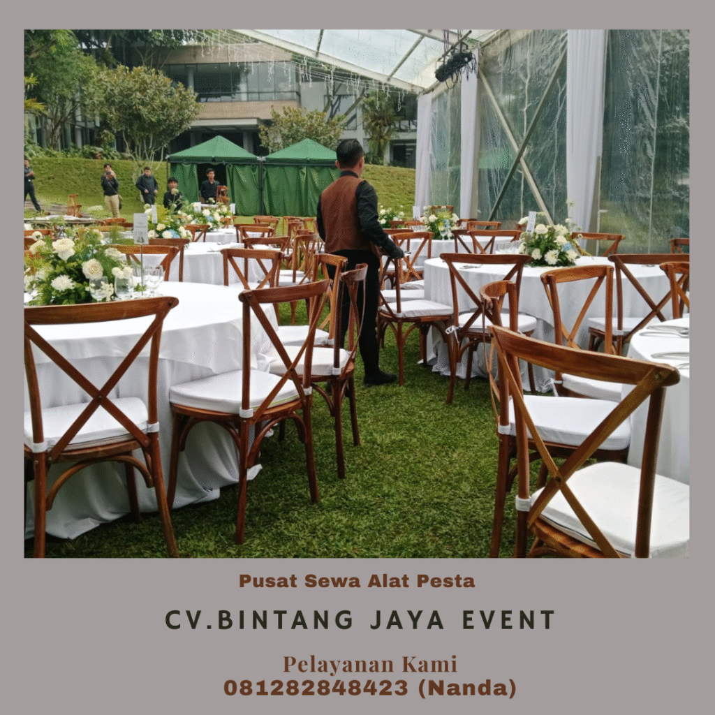 Rental Kursi Silang Set Meja Dan Tenda Murah Area Depok