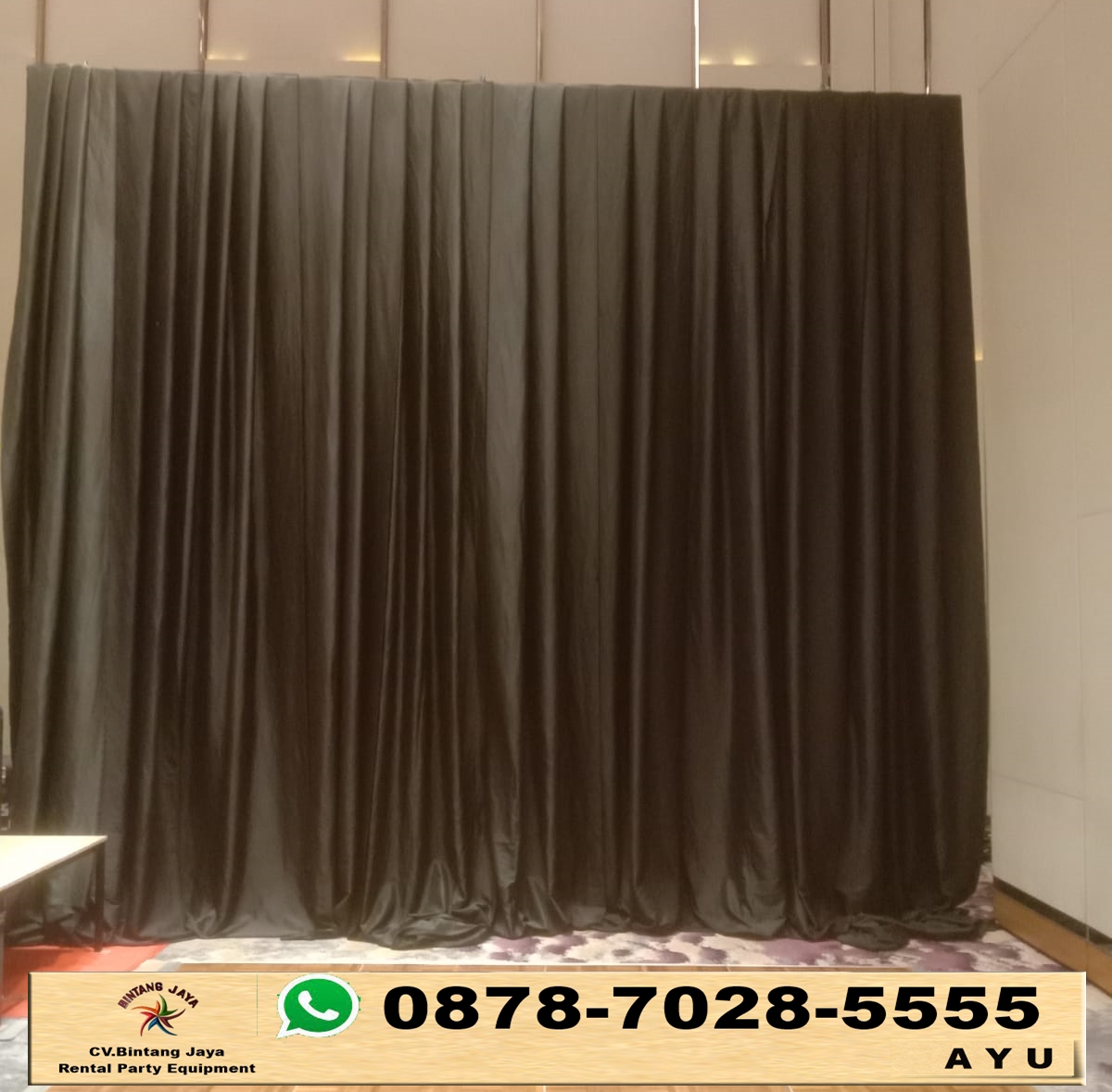 Rental Black Curtain Atau Tirai Hitam di Jakarta