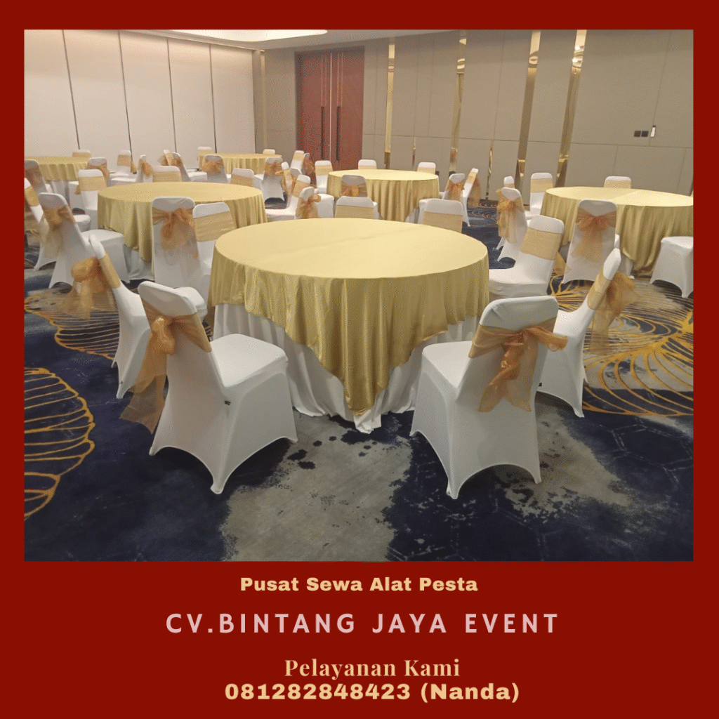 Rental Meja Bundar Diameter 160cm Premium Area Tangerang