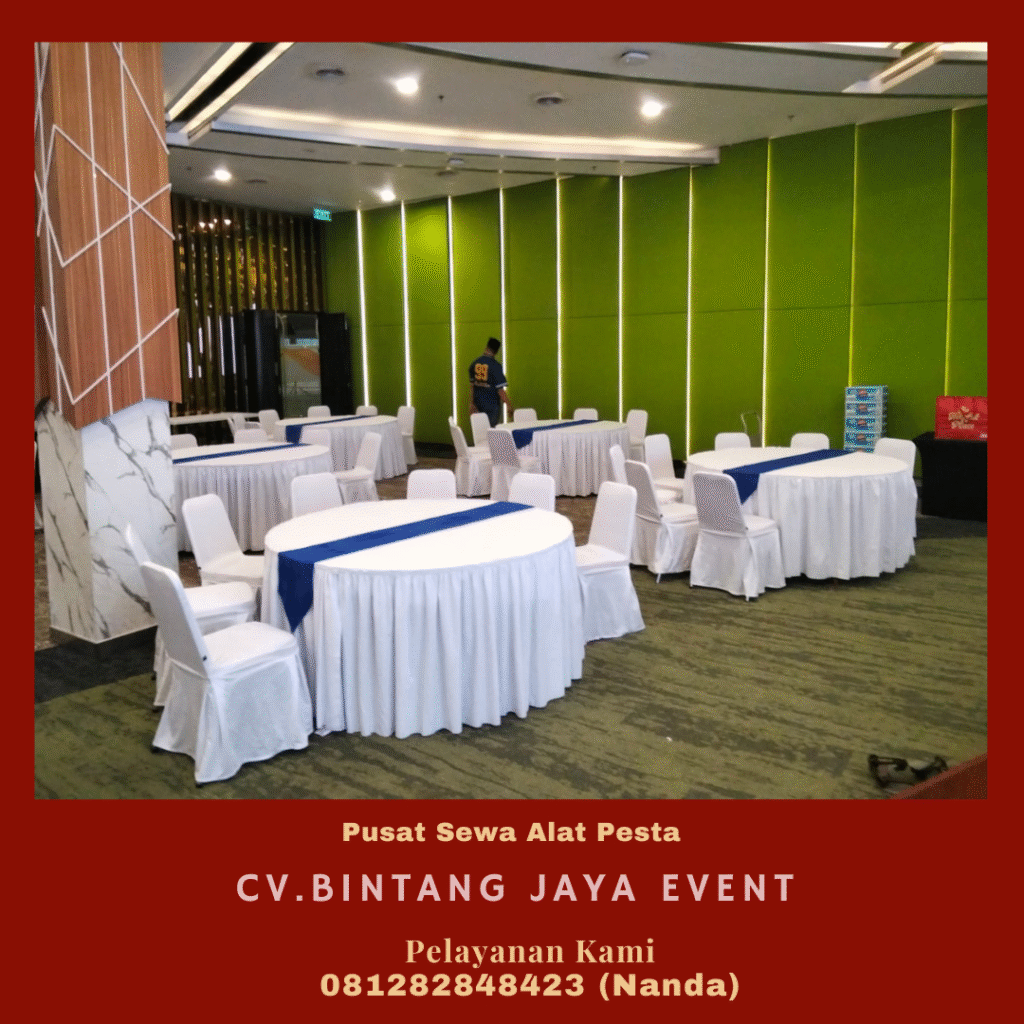 Rental Meja Bundar Diameter 160cm Premium Area Tangerang