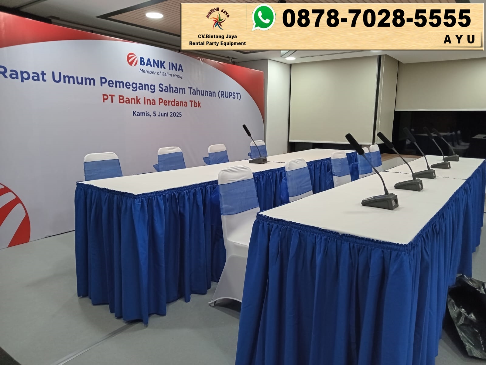 Sewa Backdrop Dan Meja Kotak Area Jakarta