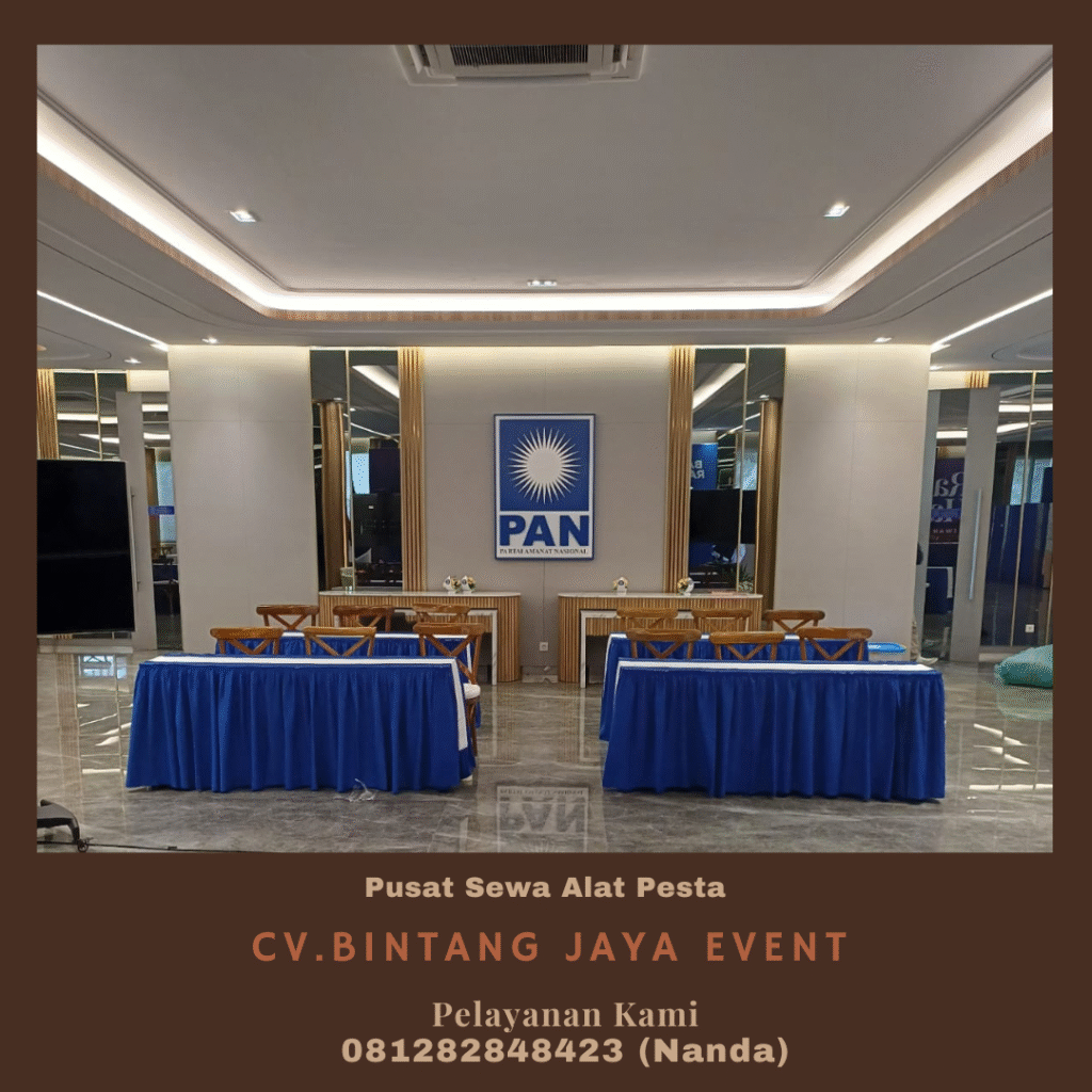 Sewa Meja Kotak Dan Kursi Cross Back Kayu Jakarta