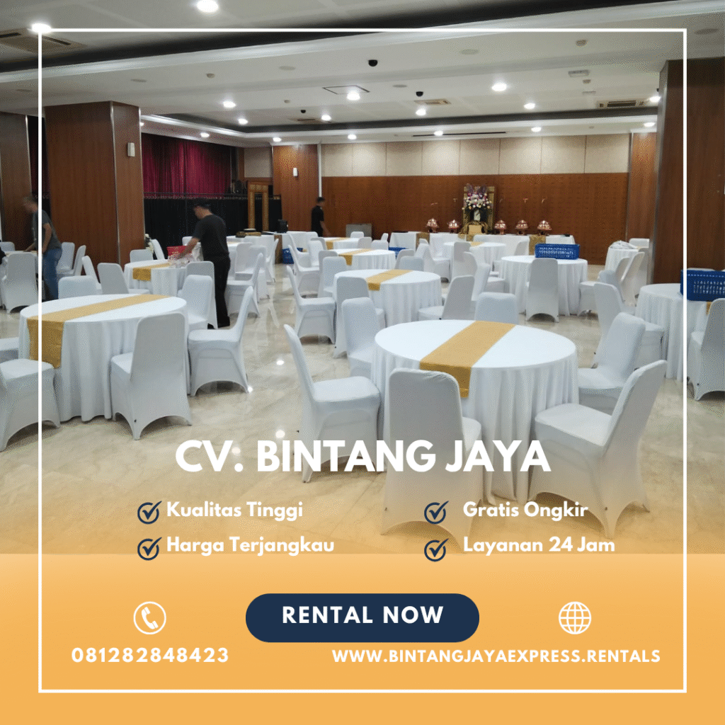 Jasa Sewa Meja Bundar Dan Kursi Lengkap Cover Aksesoris Jakarta