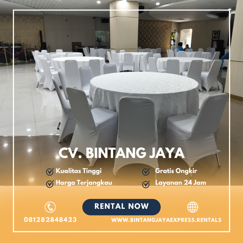 Jasa Sewa Meja Bundar Dan Kursi Lengkap Cover Aksesoris Jakarta