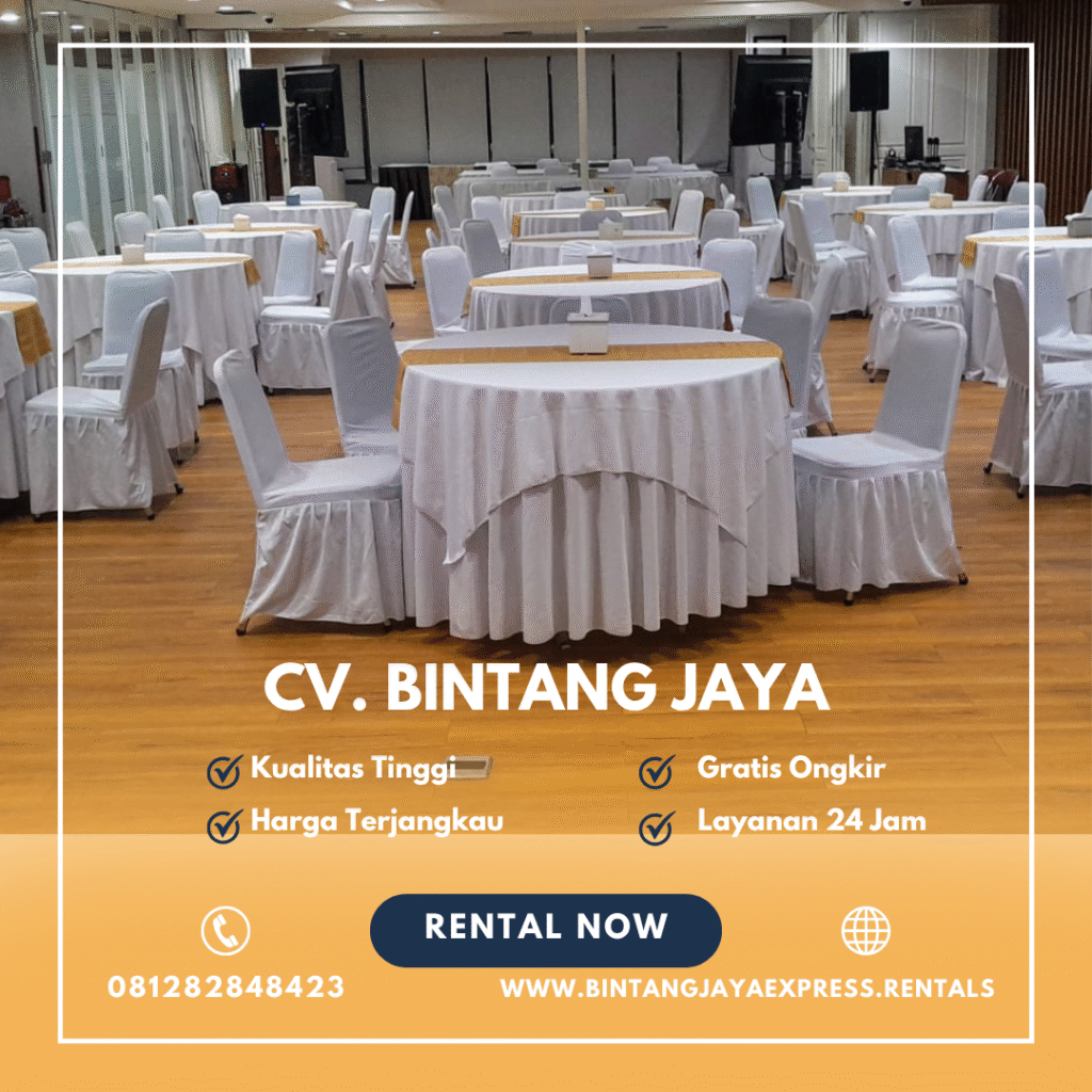 Jasa Sewa Meja Bundar Dan Kursi Lengkap Cover Aksesoris Jakarta