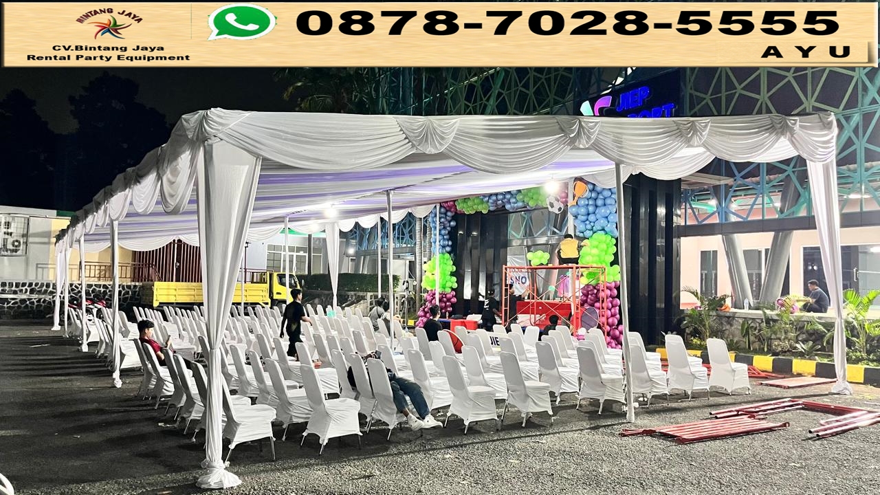 Jasa Sewa Tenda Serut Kain Putih Jatinegara Cakung Jaktim