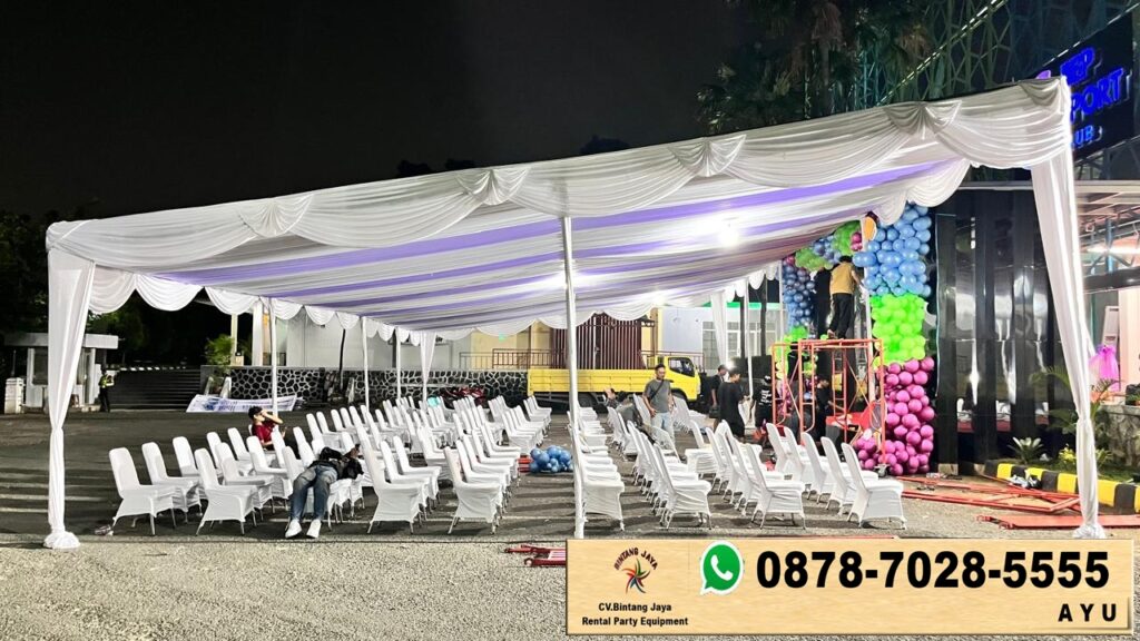 Jasa Sewa Tenda Serut Kain Putih Jatinegara Cakung Jaktim