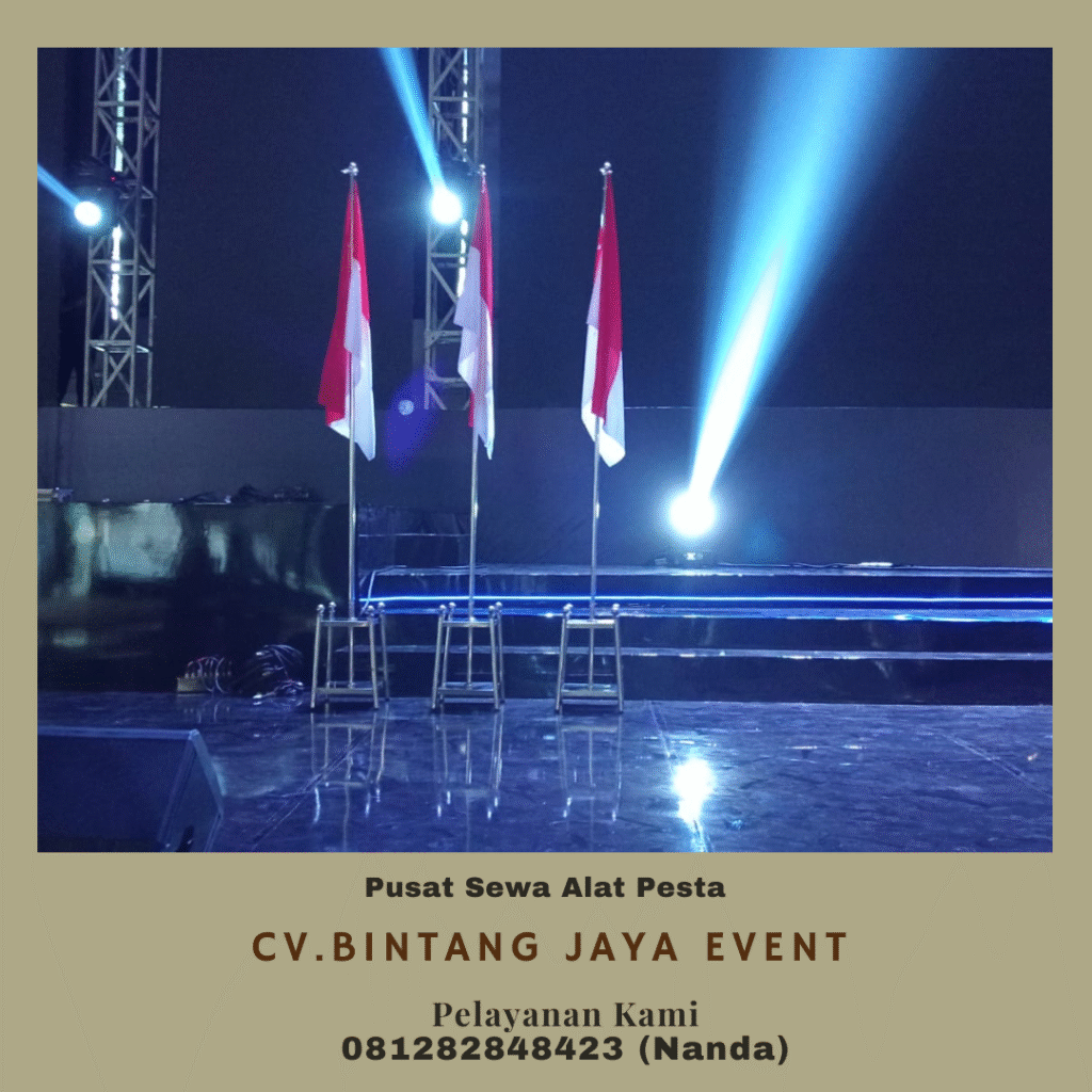Sewa Tiang Pataka atau Bendera VIP Kayu Jakarta