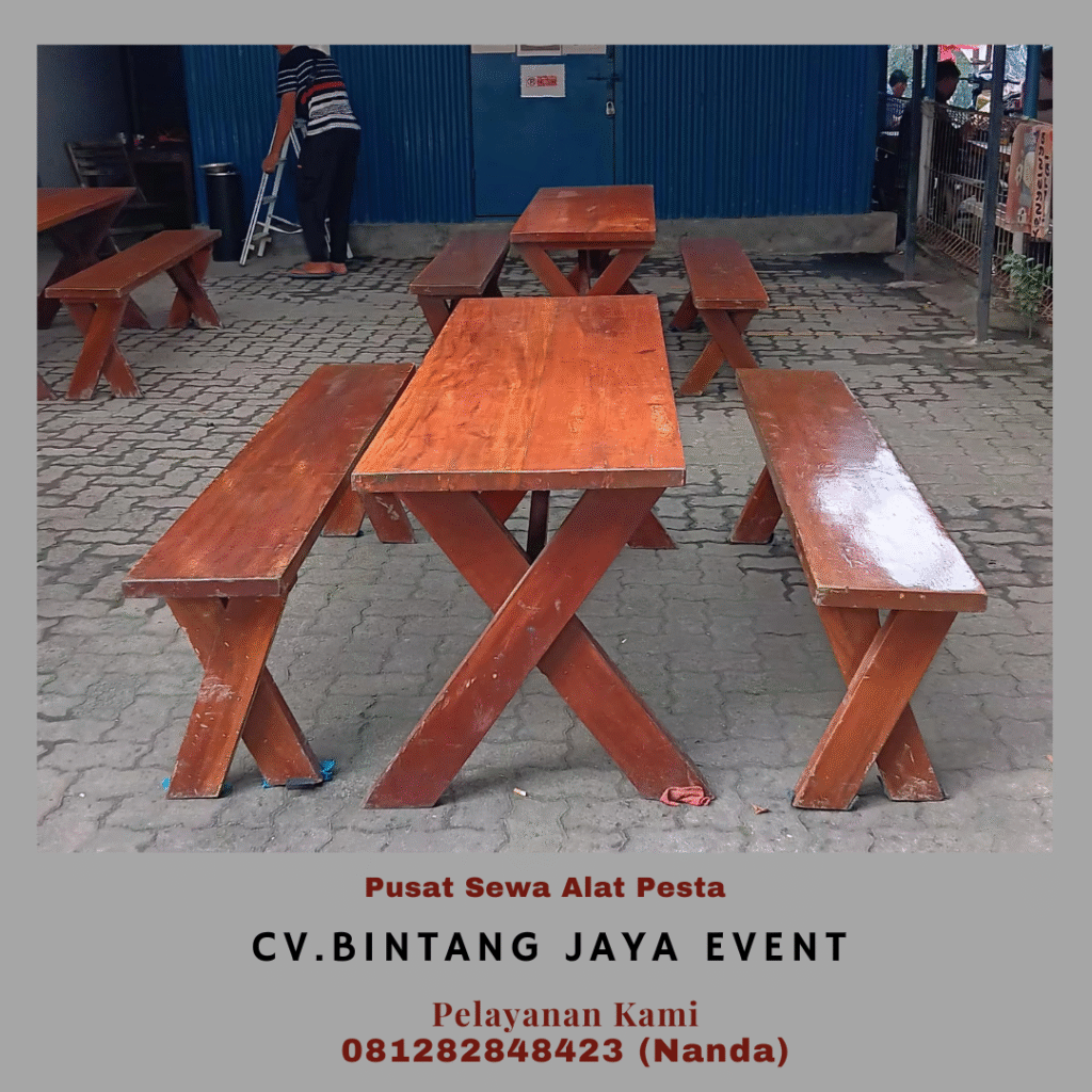 Pusat Sewa Meja Kursi Taman Kayu Mewah Area Bogor