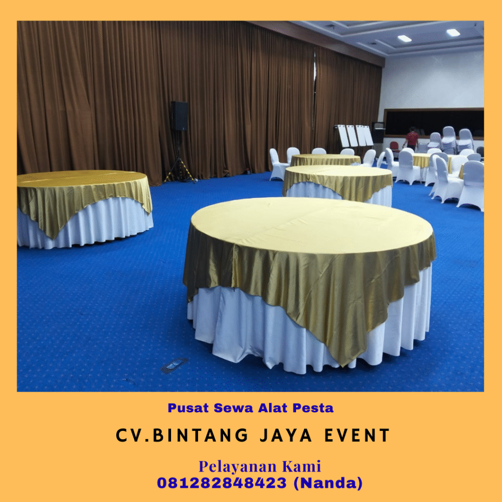 Pusat Sewa Round Table Beragam Ukuran Model Dan Warna Cover Jakarta