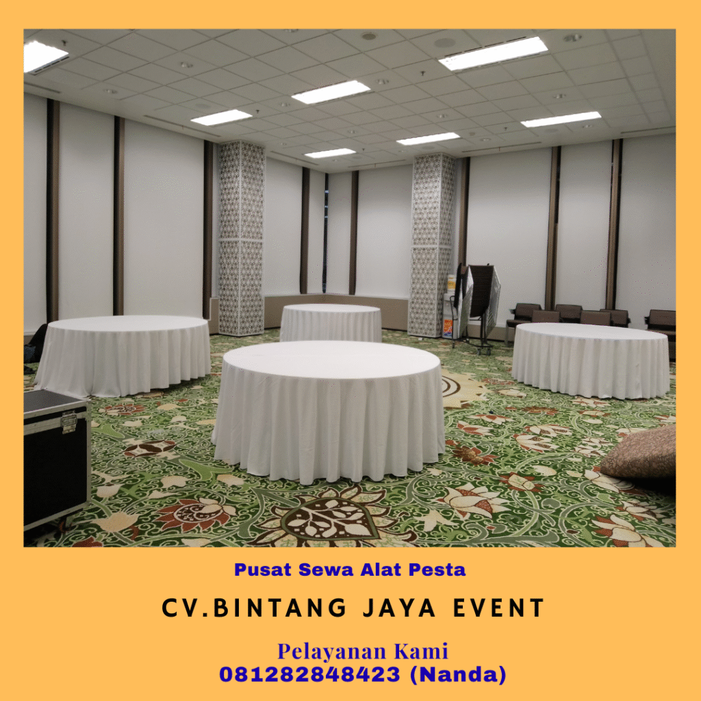 Pusat Sewa Round Table Beragam Ukuran Model Dan Warna Cover Jakarta