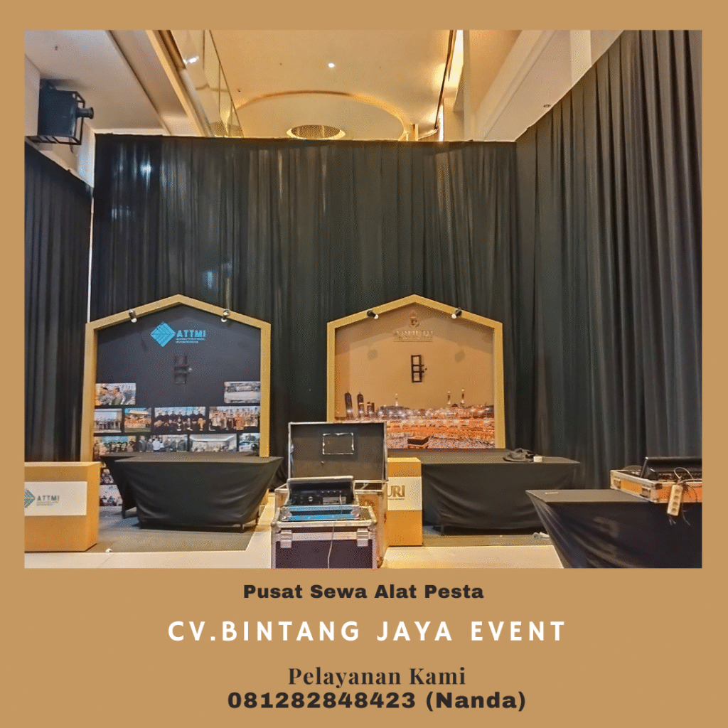 Rental Black Curtain Ukuran Tinggi di Jakarta