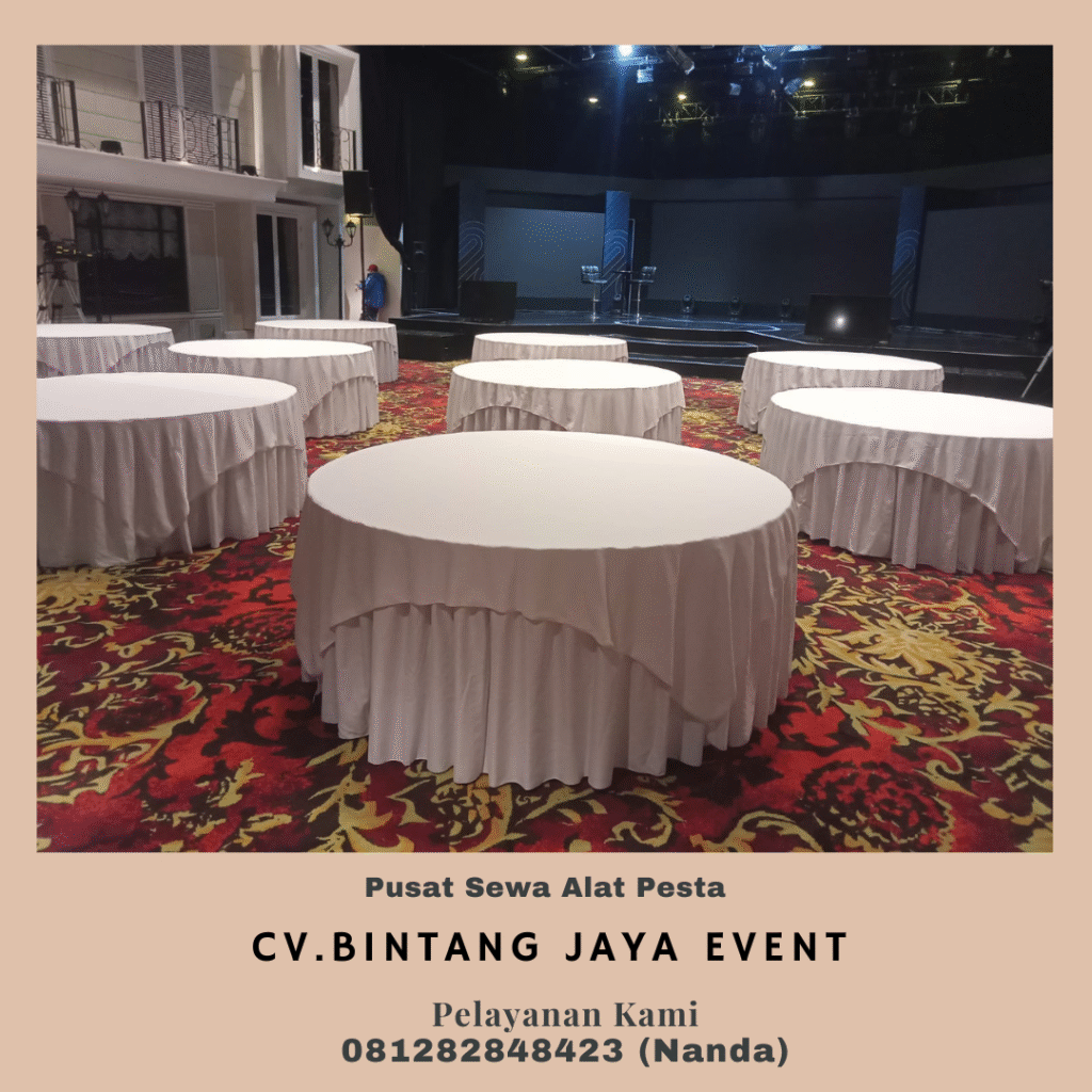 Rental Meja Type Bundar Aneka Diameter Bogor