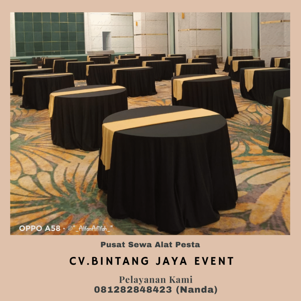 Rental Meja Type Bundar Aneka Diameter Bogor