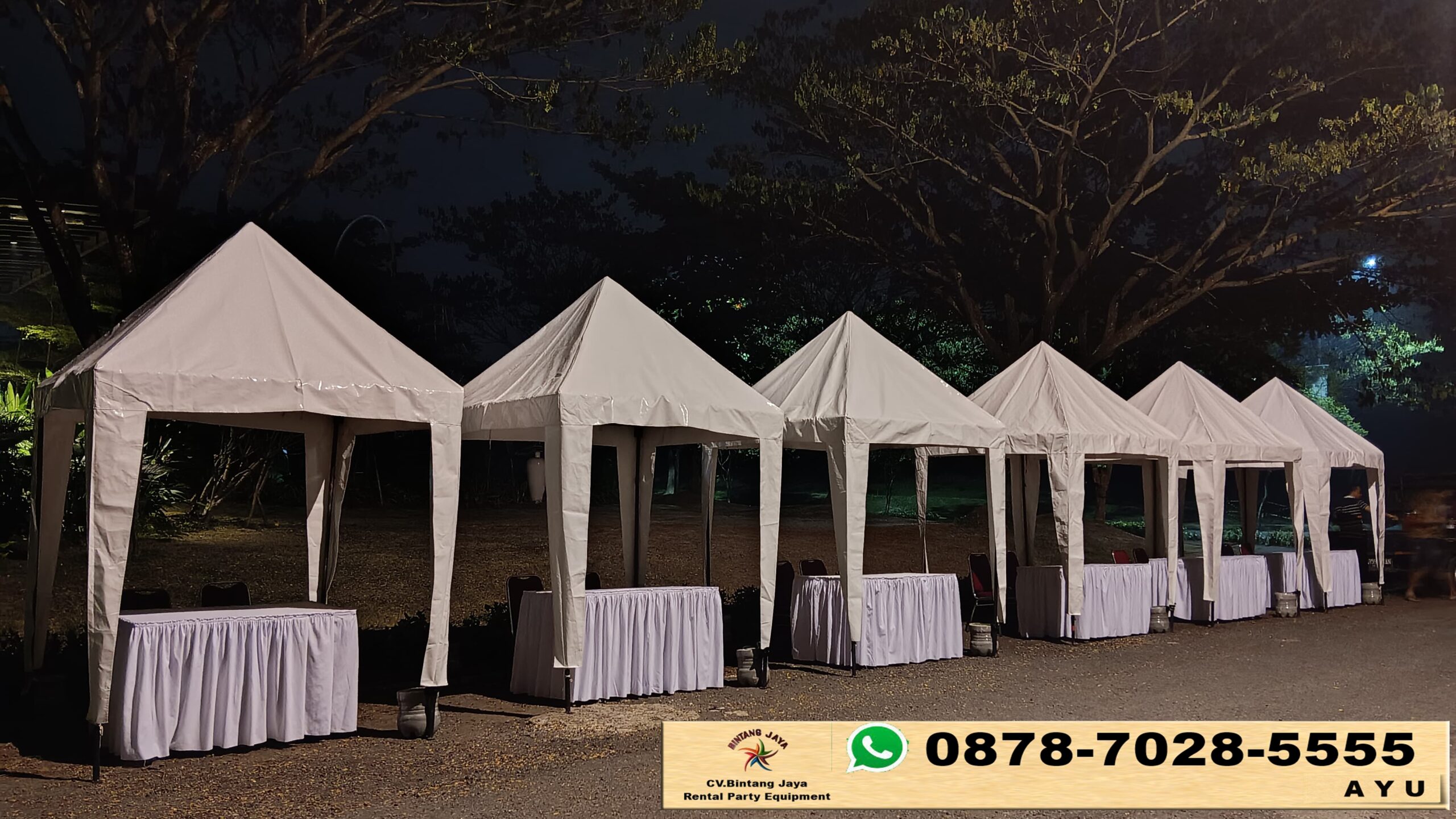 Rental Tenda Bazar 2x2m Dan 3x3m Atap Putih Jakarta