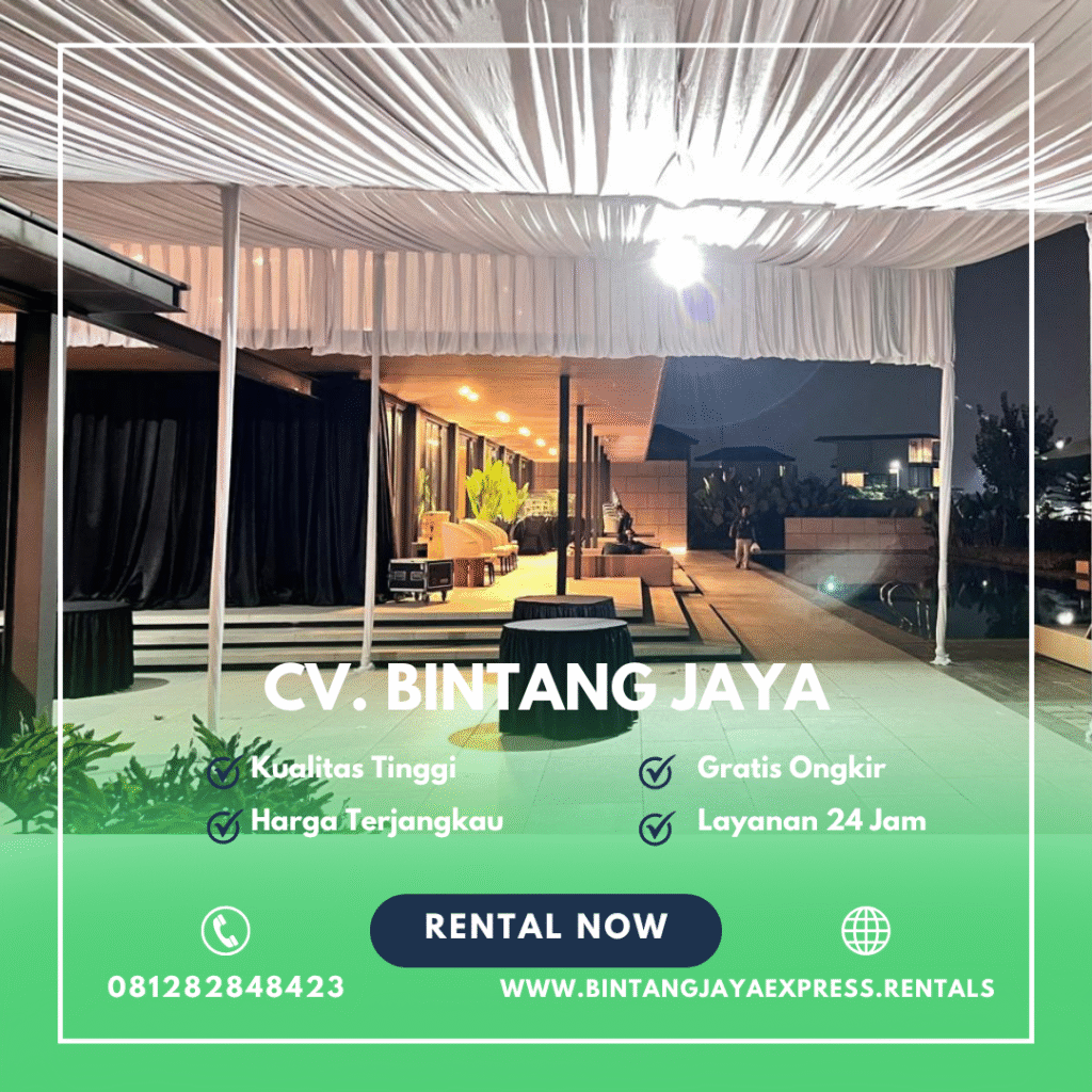 Rental Tenda Serut Putih Konvensional Bekasi