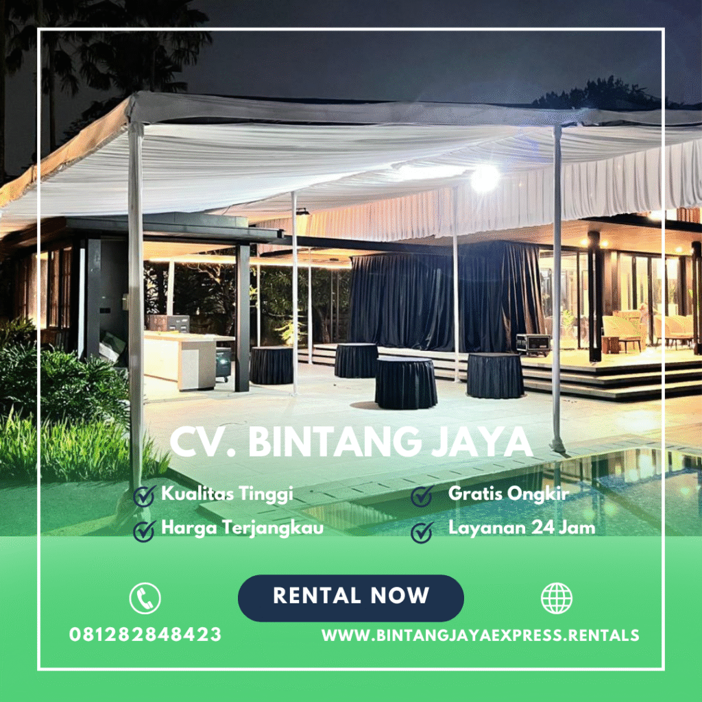 Rental Tenda Serut Putih Konvensional Bekasi