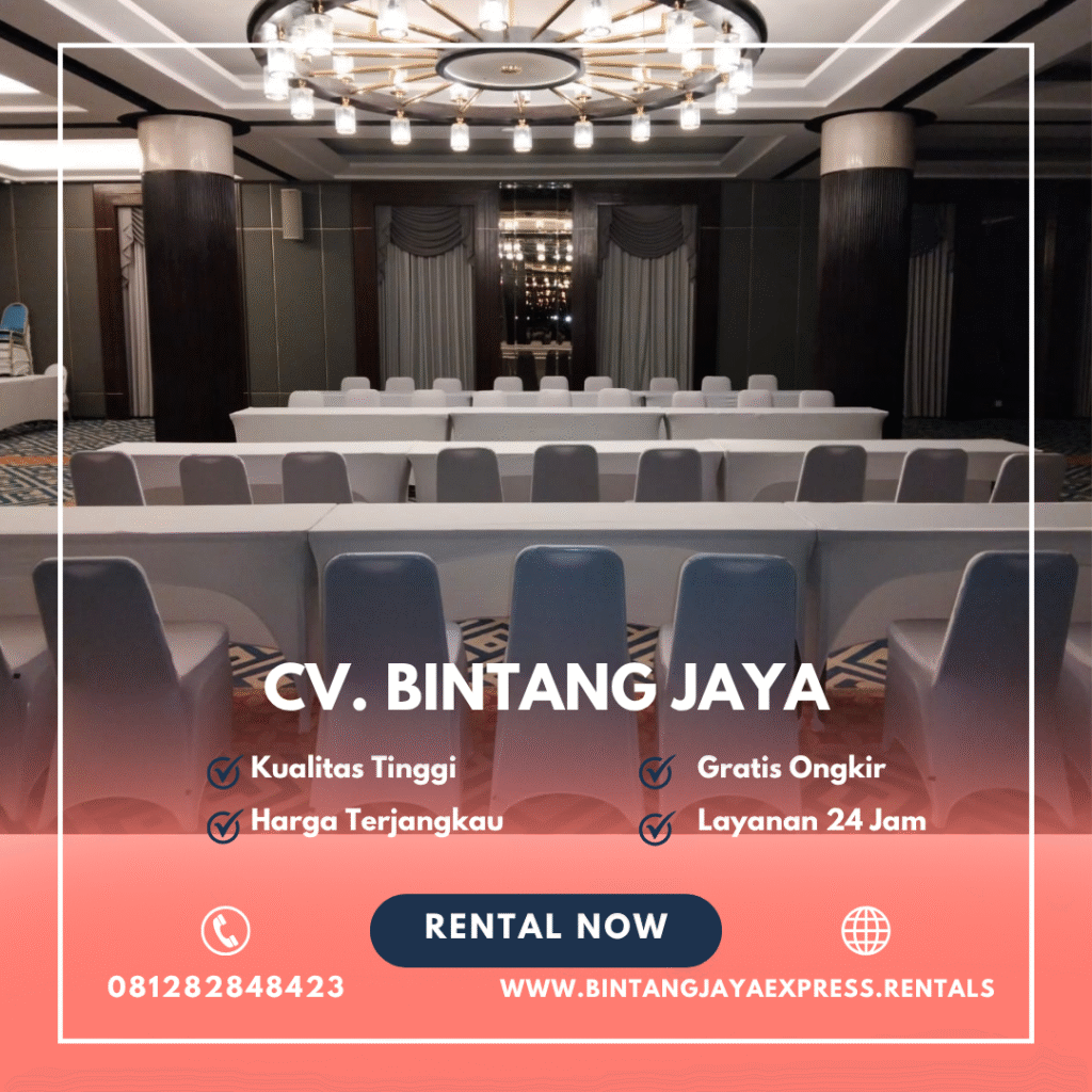 Sewa Kursi Meja Ibm Cover Putih Ketat Jakarta