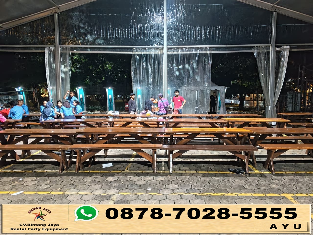 Pusat Rental Meja Kursi Taman Outdoor Type Kayu Jakarta