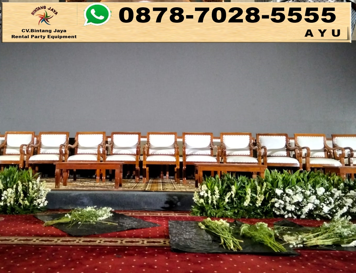 Rental Kursi VIP Kayu Type Arm chairs Jabodetabek