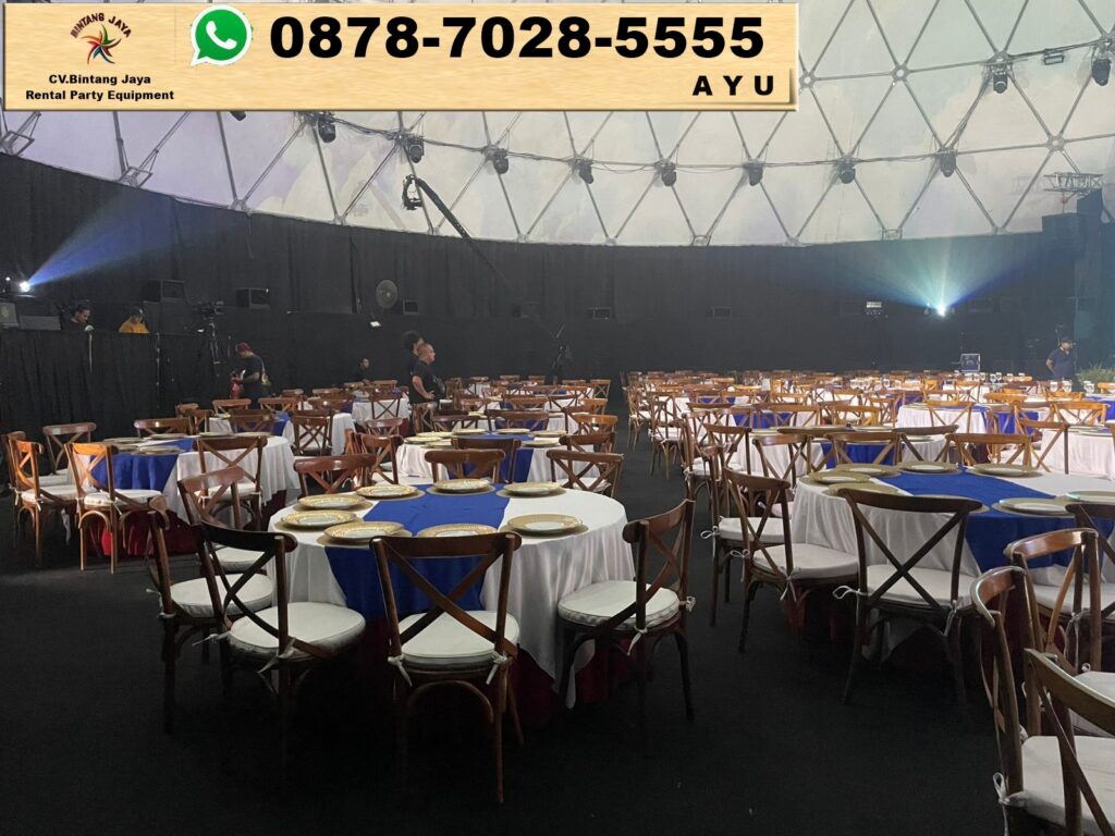 Sewa Meja Bulat Kursi Silang Dan Tenda Event Outdoor Bandung