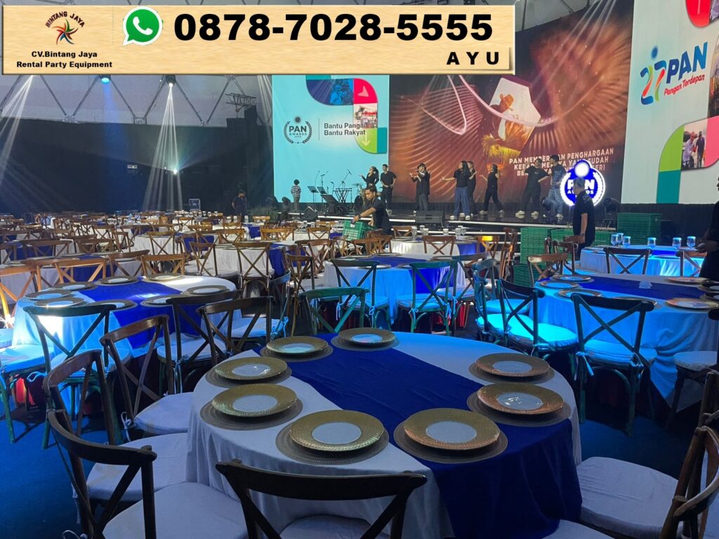 Sewa Meja Bulat Kursi Silang Dan Tenda Event Outdoor Bandung