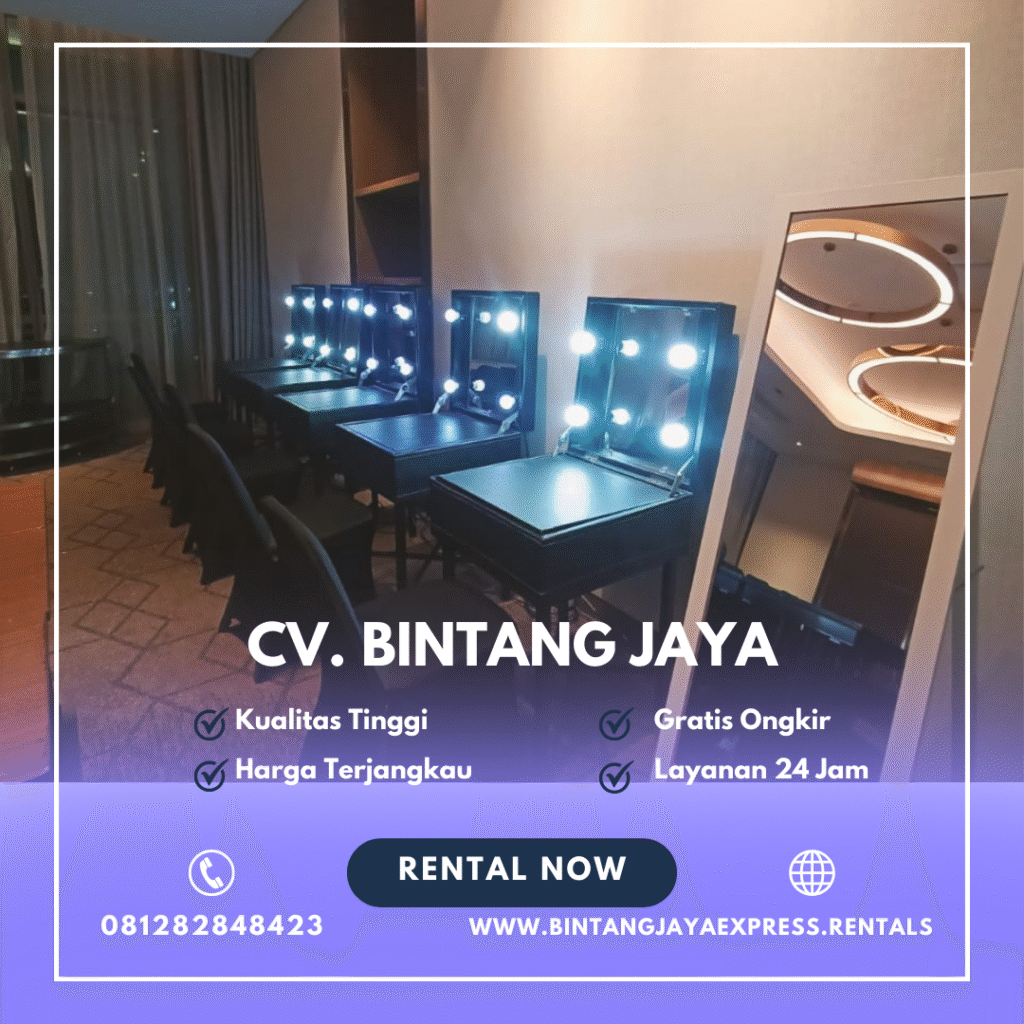 Sewa Meja Kaca Rias Dengan Lampu di Jakarta