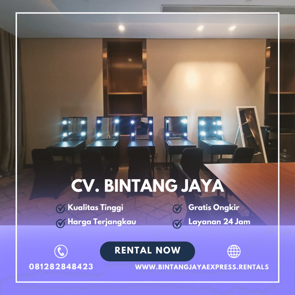 Sewa Meja Kaca Rias Dengan Lampu di Jakarta