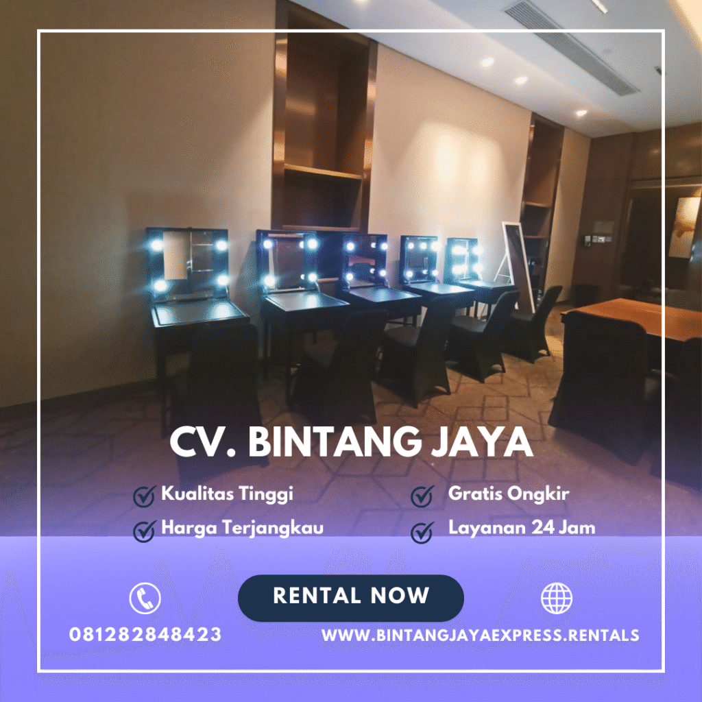 Sewa Meja Kaca Rias Dengan Lampu di Jakarta