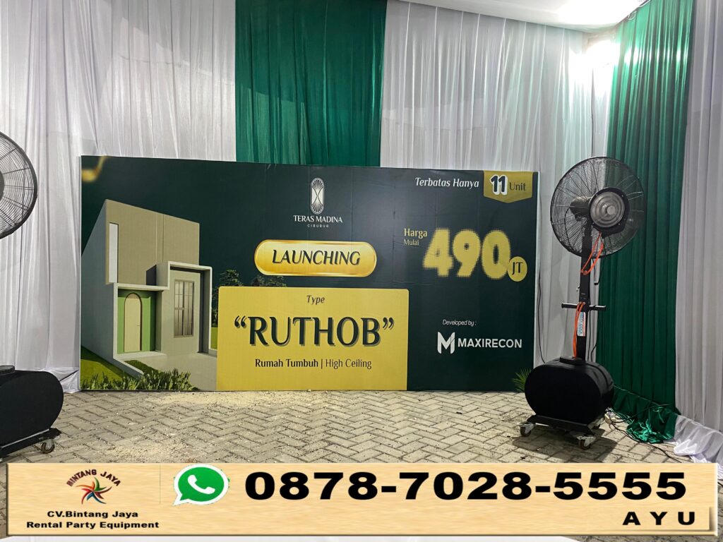 Sewa Tenda Event Dekorasi Kain Putih Hijau Area Tangerang
