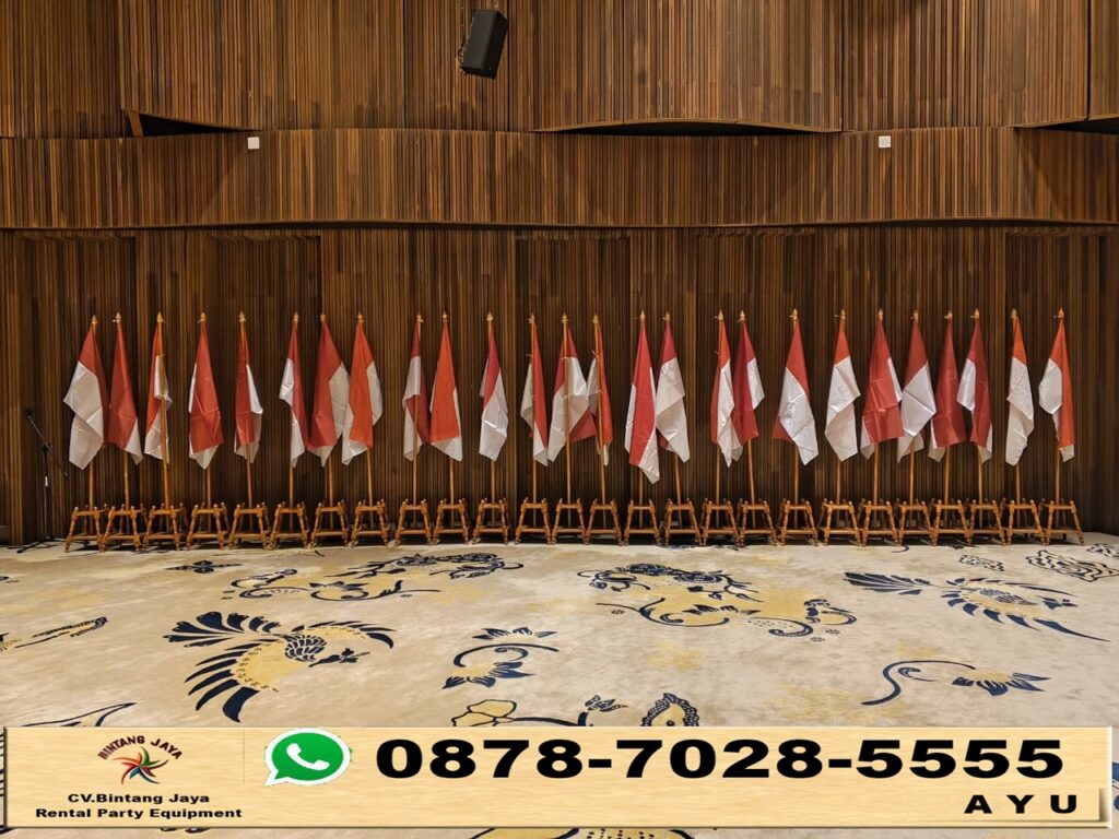 Sewa Tiang Serta Tempat Bendera Kayu Dan Stainless Tangerang