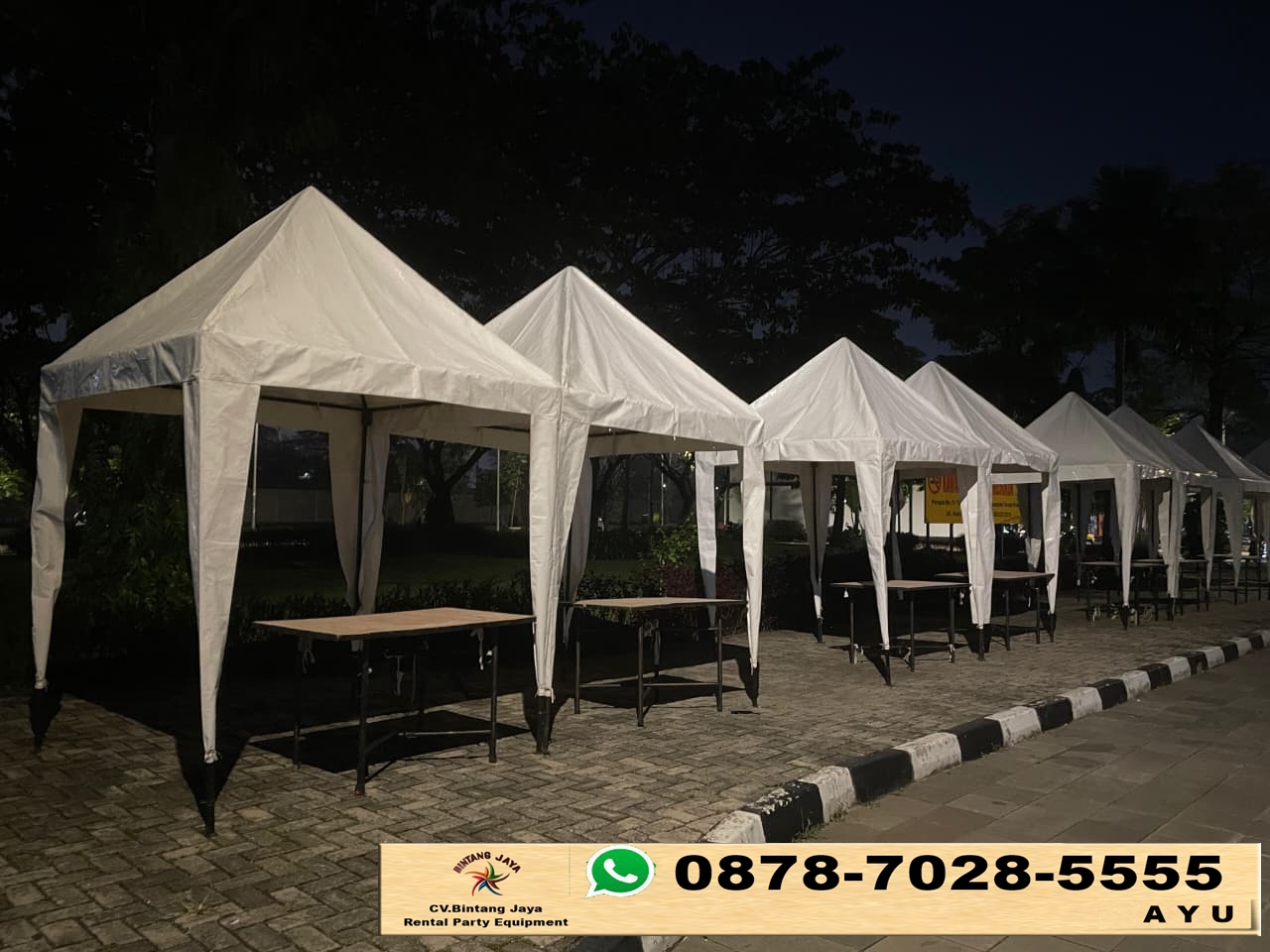 Pusat Sewa Tenda Type Bazar Putih Ukuran 2x2m Jakarta