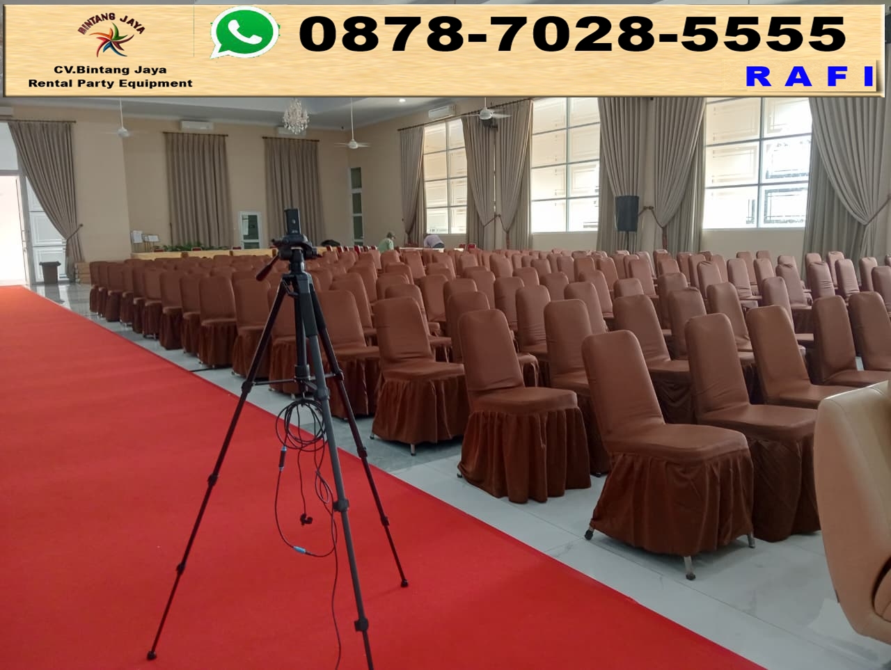 Rental Kursi Dan Meja Kotak Poni Gold Conventipon Hall Jakarta