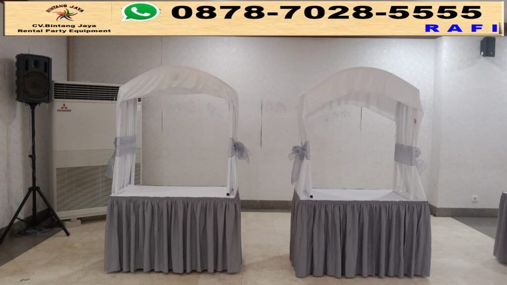 Sewa Meja Gubukan Atau Stand Makanan Full Cover di Jaksel