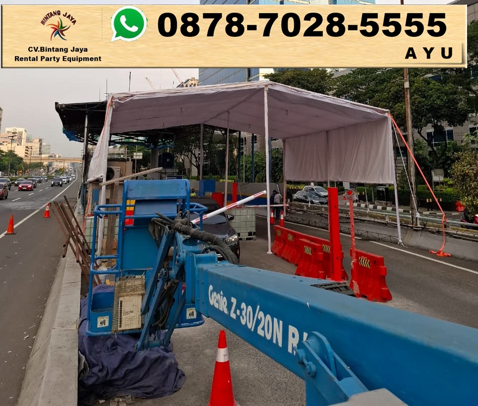 Rental Tenda Plafon Putih Type Konvensional Event Tol Semanggi Jakarta