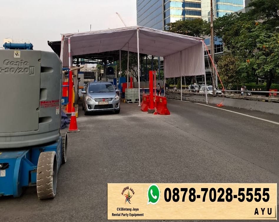 Rental Tenda Plafon Putih Type Konvensional Event Tol Semanggi Jakarta