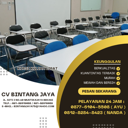 Tempat sewa kursi kuliah lipat terlengkap tanggerang