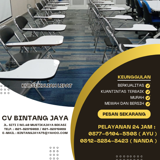 Tempat sewa kursi kuliah lipat terlengkap tanggerang