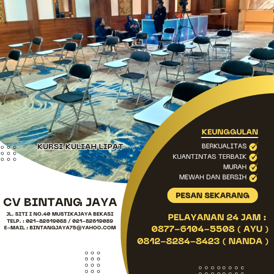 Tempat sewa kursi kuliah lipat terlengkap tanggerang