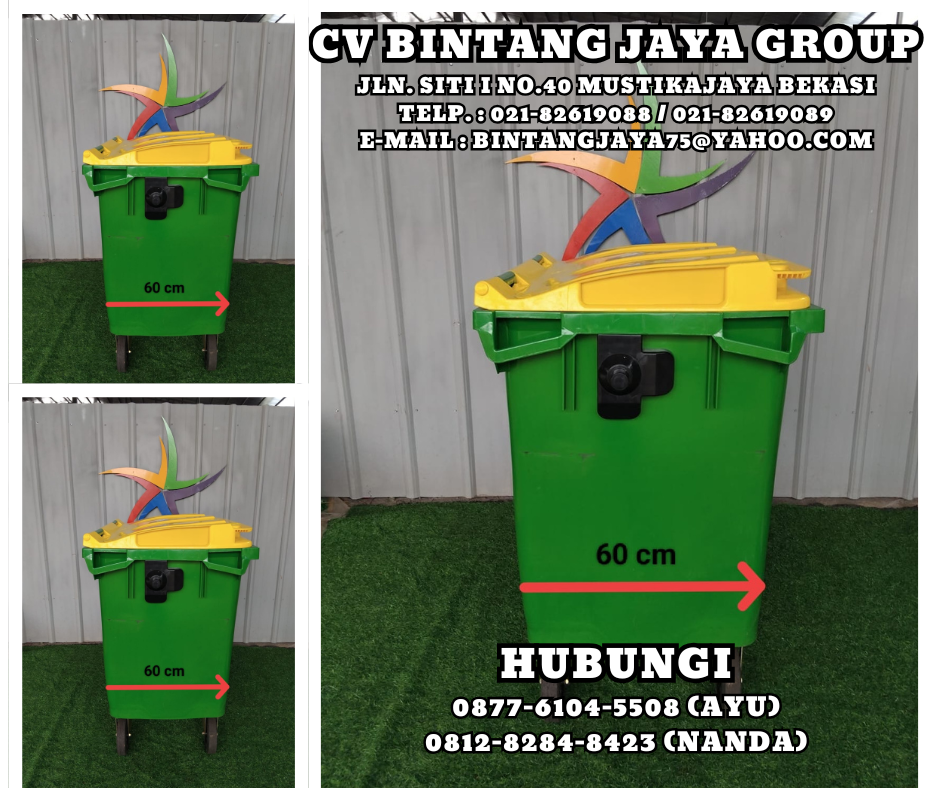 PUSAT SEWA BAK ATAU TONG SAMPAH JUMBO PLASTIK 660 LITER JAKARTA