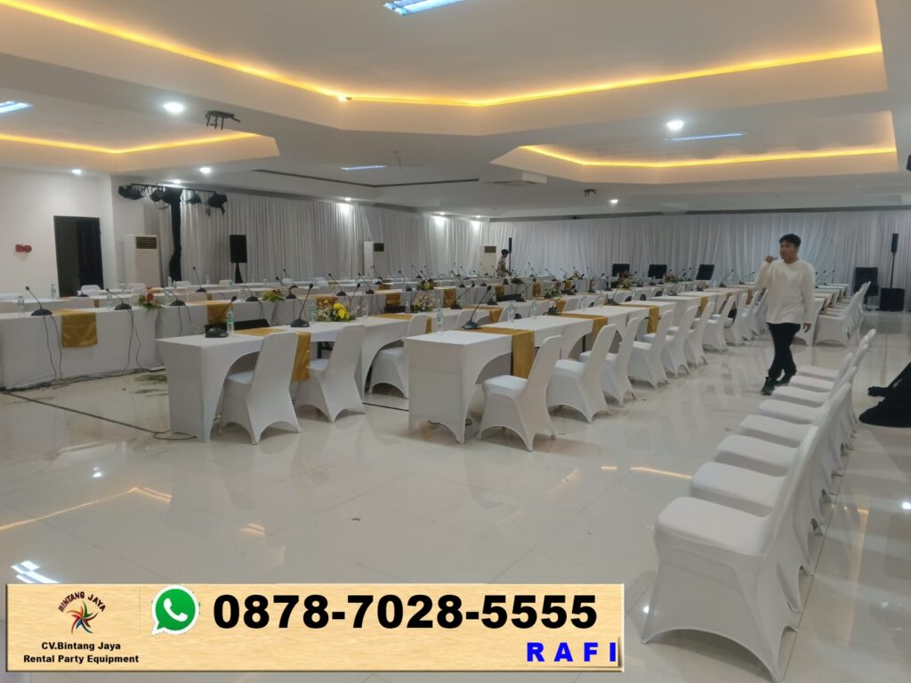 Jasa Sewa Meja IBM Set Futura Putih Event Kantor Pemda Kuningan