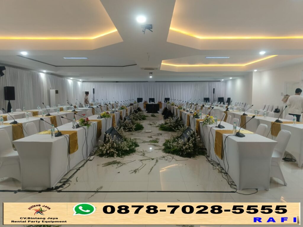 Jasa Sewa Meja IBM Set Futura Putih Event Kantor Pemda Kuningan