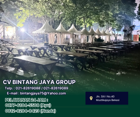 PUSAT SEWA TENDA SARNAFIL DAN MEJA KURSI TAMAN EXTRA BANDUNG
