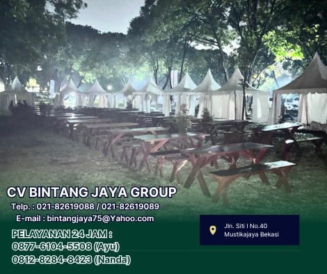 PUSAT SEWA TENDA SARNAFIL DAN MEJA KURSI TAMAN EXTRA BANDUNG