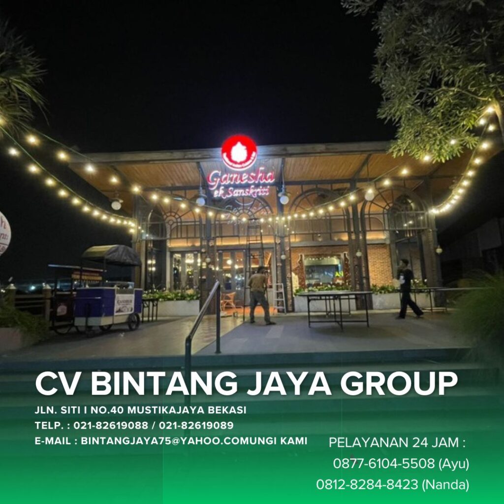 RENTAL SEWA LAMPU HIAS TAMAN GANTUNG EVENT GANESHA RESTO PIK JAKARTA