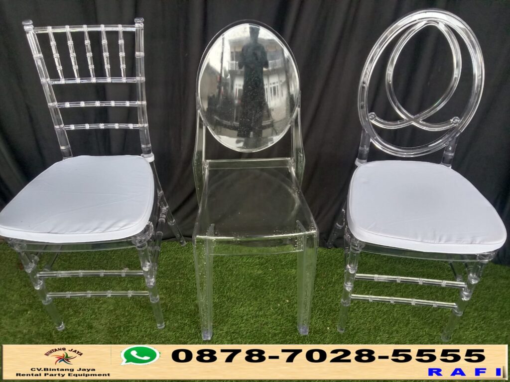 Rental Kursi Acrylic Type Olivia Dan Tiffany Jakarta